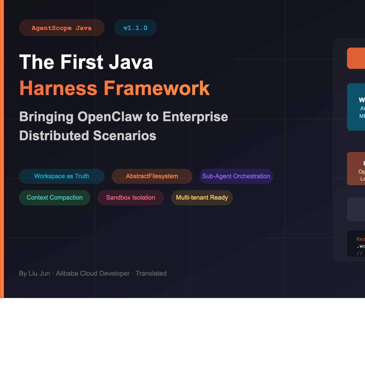 The First Java Harness Framework Is Here | AgentScope Brings OpenClaw to Enterprise Distributed Scenarios
